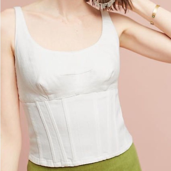 Anthropologie Tops - Anthropologie Maeve Corset Top w Bow